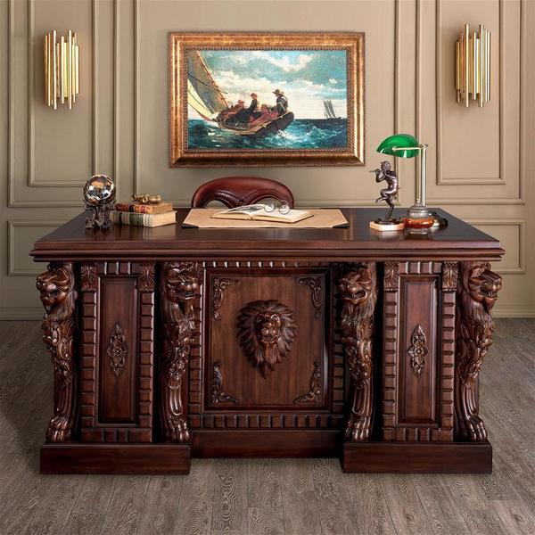 Design Toscano Lord Raffles Lion Executive Desk AF57224